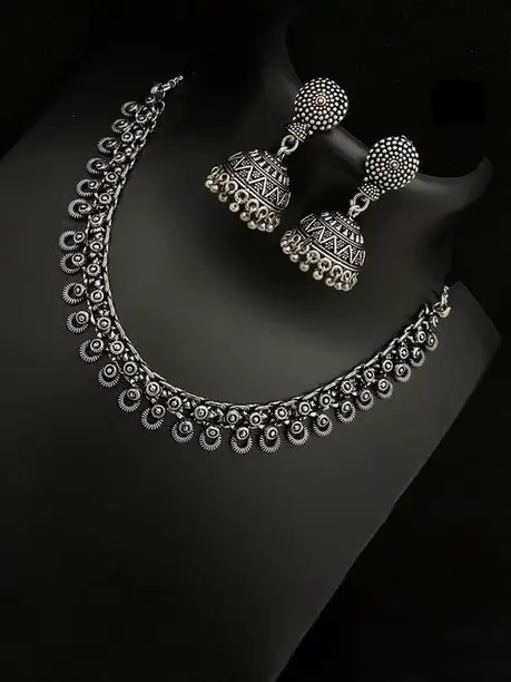 Oxidised Silver Jewellery Set